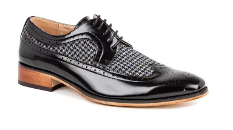 Men's Wing Tip Brogue Two Tone Shoes