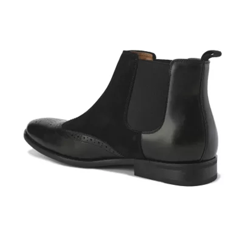 Men's Wingtip Brogue Two-Tone Chelsea Boots