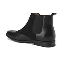 Men's Wingtip Brogue Two-Tone Chelsea Boots