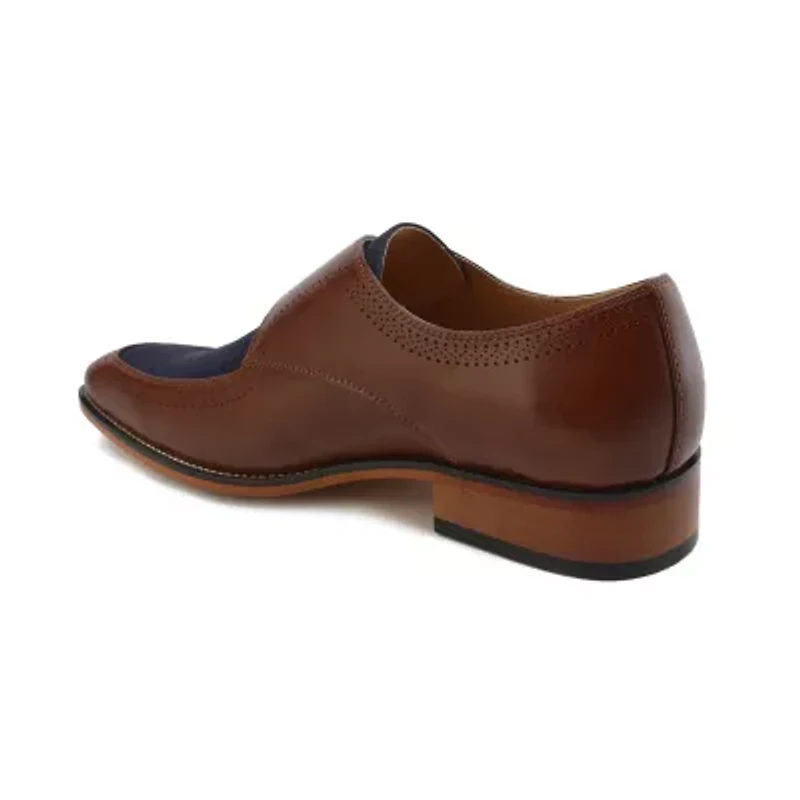 Gino Vitale Moc Toe Monk Strap Two-Tone Loafer