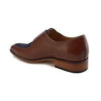 Gino Vitale Moc Toe Monk Strap Two-Tone Loafer