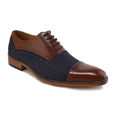 Gino Vitale Lace-Up Cap Toe Oxford