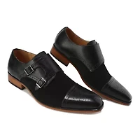 Gino Vitale Men's Double Monk Strap Two-Tone Loafer
