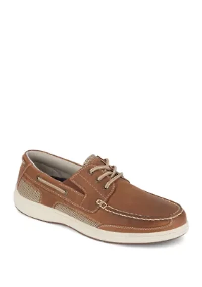 Mens Beacon Leather Casual Classic Boat Shoe with Stain Defender