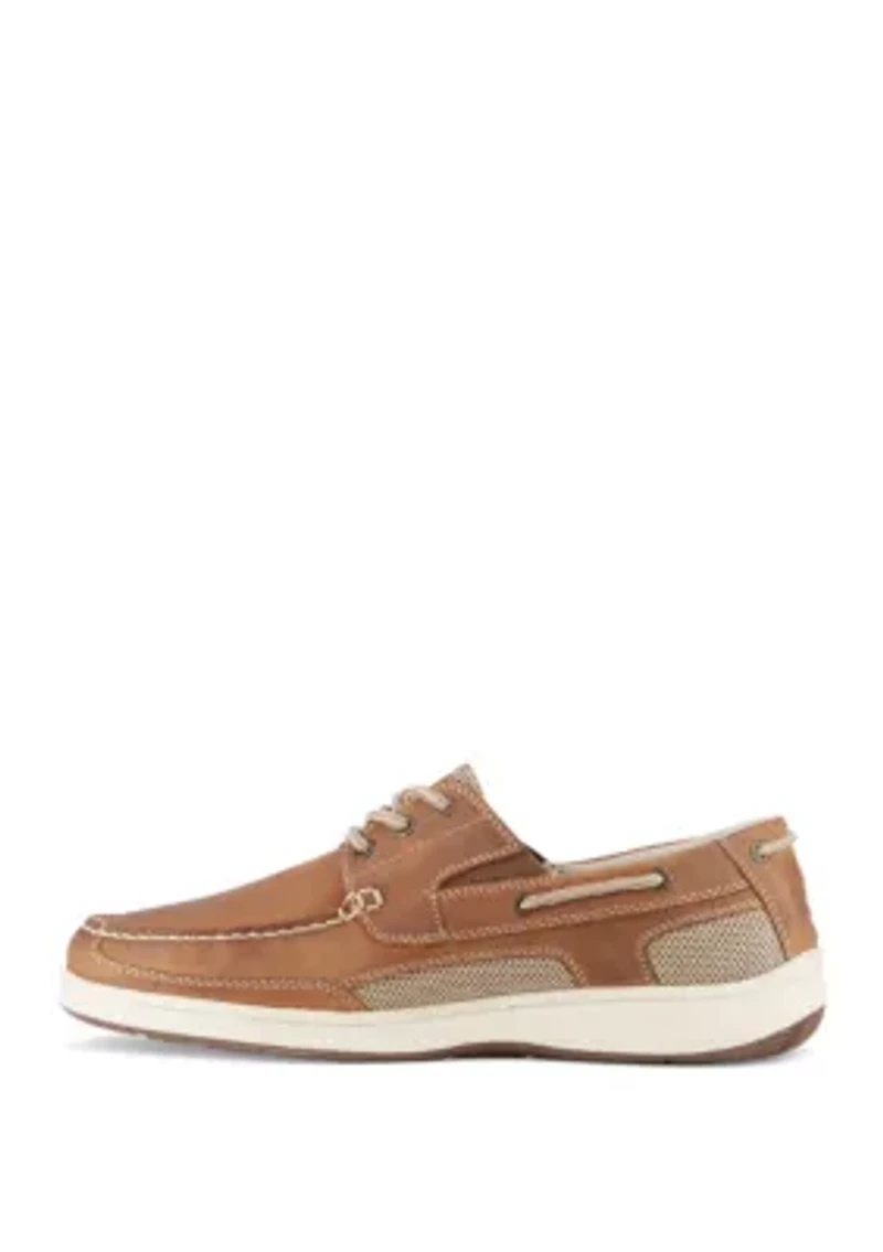 Mens Beacon Leather Casual Classic Boat Shoe with Stain Defender