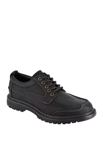 Mens Overton Leather Rugged Casual Oxford Shoe with Stain Defender