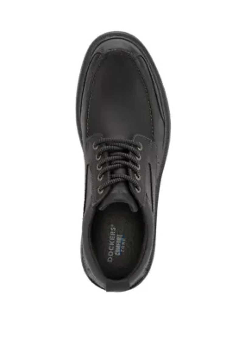 Mens Overton Leather Rugged Casual Oxford Shoe with Stain Defender