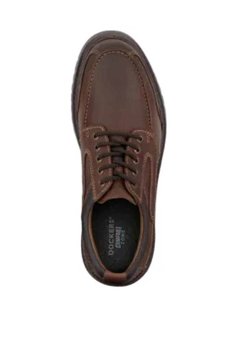Mens Overton Leather Rugged Casual Oxford Shoe with Stain Defender - Wide Widths Available