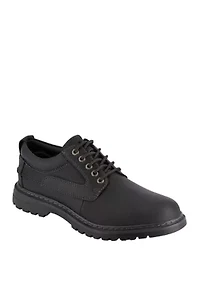 Mens Warden Leather Rugged Casual Oxford Shoe with Stain Defender
