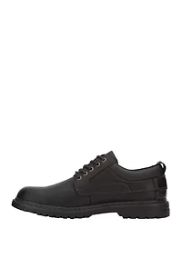 Mens Warden Leather Rugged Casual Oxford Shoe with Stain Defender