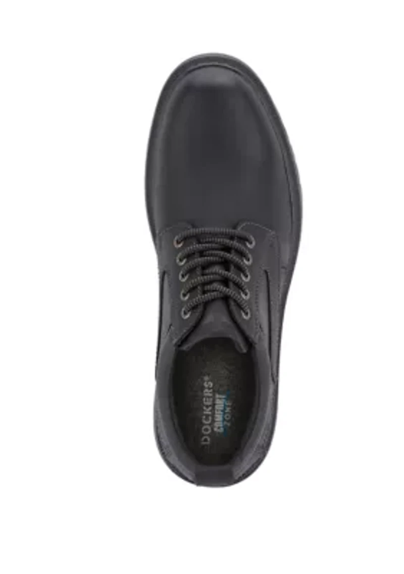 Mens Warden Leather Rugged Casual Oxford Shoe with Stain Defender