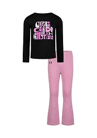 Baby Girls Graphic T-Shirt and Flared Leggings Set