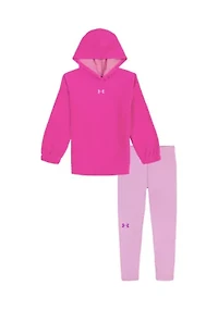 Baby Girls Ribbed Knit Hoodie and Leggings Set