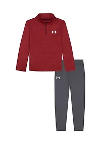 Toddler Boys UA Tech Wordmark Quarter Zip Set