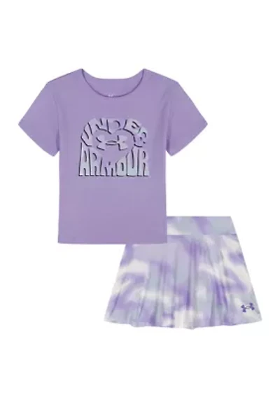 Baby Girls Printed Skort Set