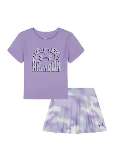 Toddler Girls Printed Skort Set
