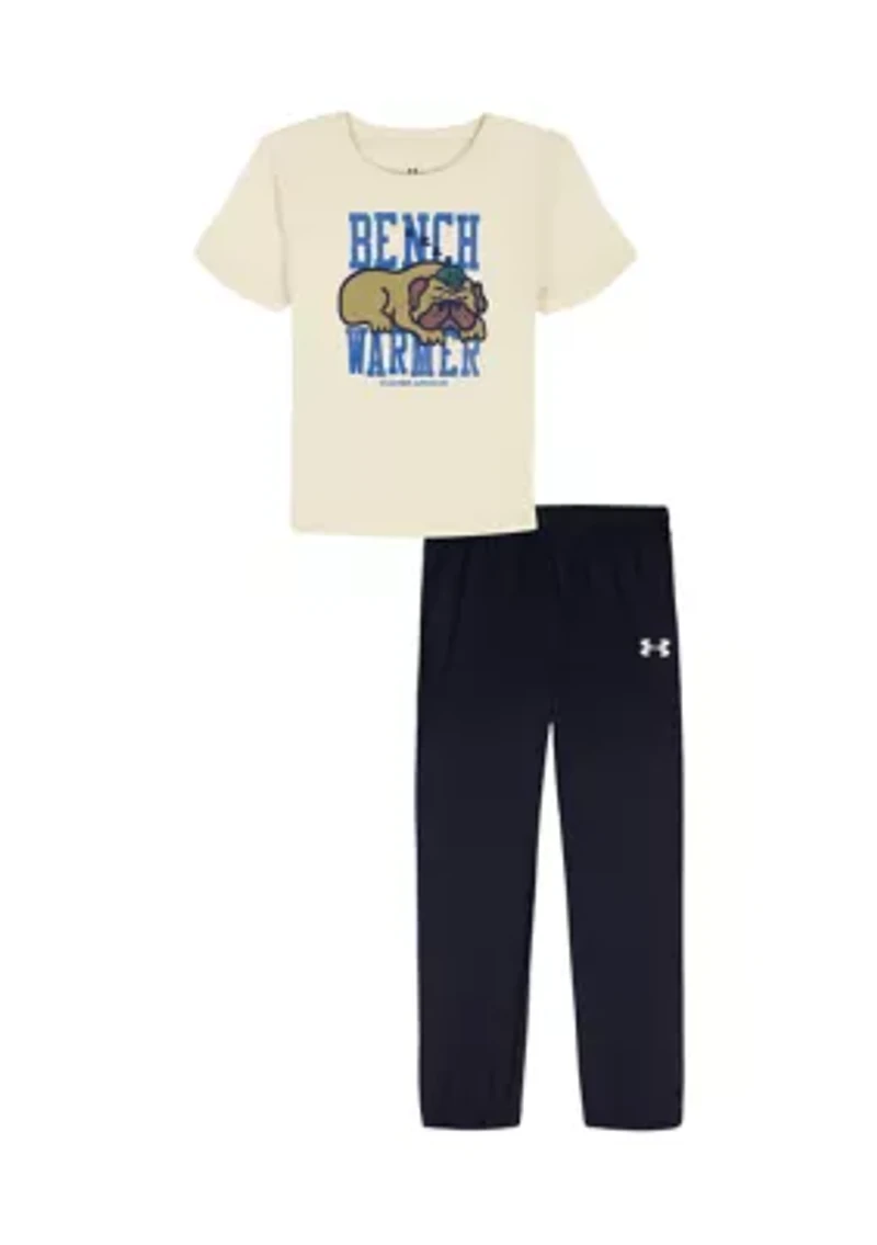Toddler Boys Bench Warmer Short Sleeve and Jogger Set