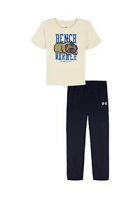 Toddler Boys Bench Warmer Short Sleeve and Jogger Set