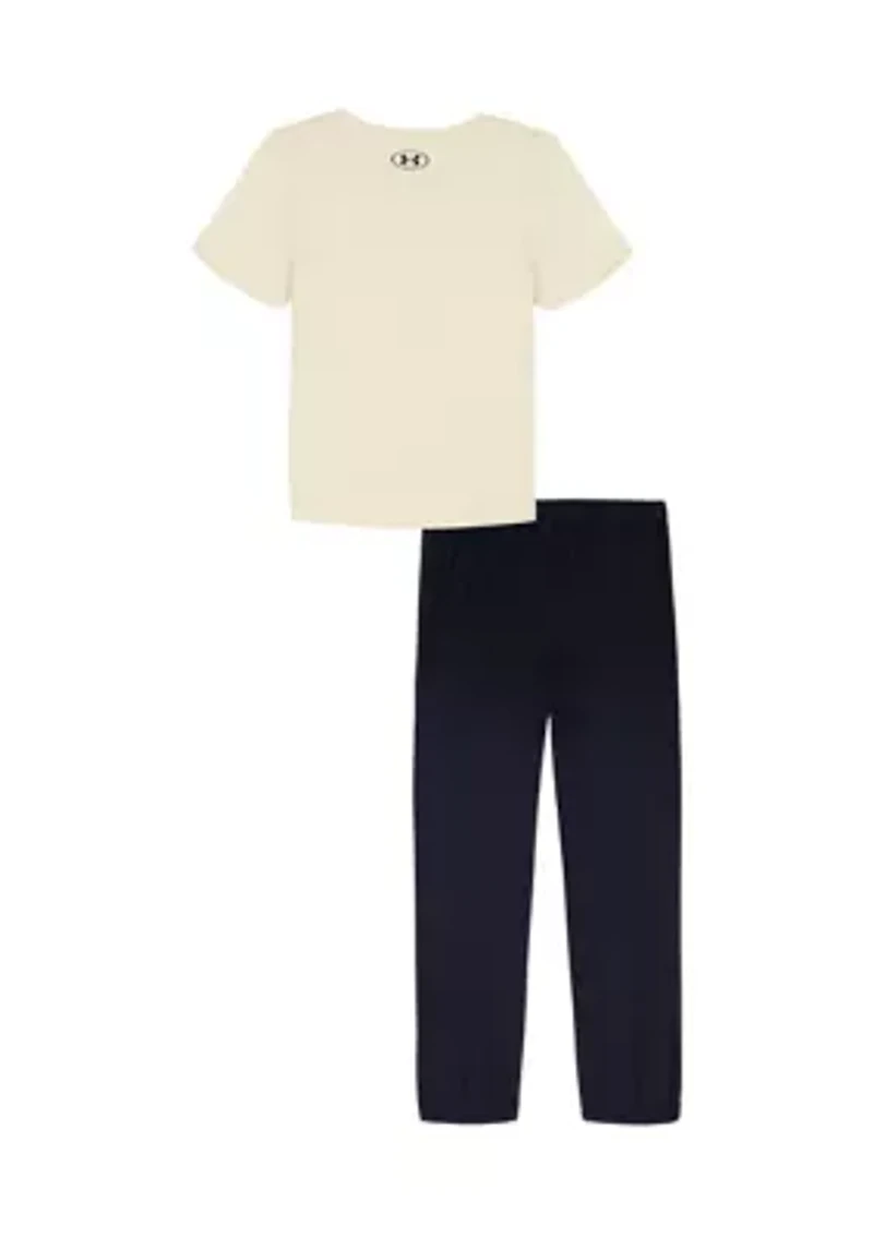 Toddler Boys Bench Warmer Short Sleeve and Jogger Set