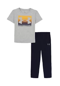 Toddler Boys UA Tech Short Sleeve Jogger Set