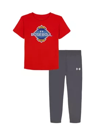 Baby Boys UA Tech Short Sleeve Graphic T-Shirt and Jogger Pants Set
