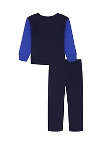 Toddler Boys Color Block Hoodie Set