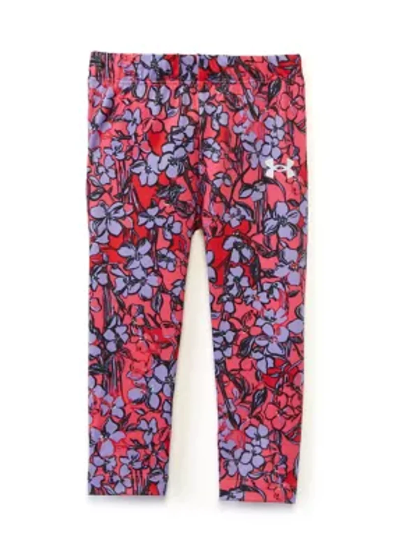 Baby Girls Short Sleeve Shirt and Printed Leggings Set