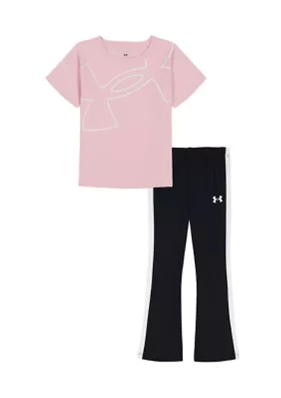 Toddler Girls Short Sleeve and Yoga Pant Set