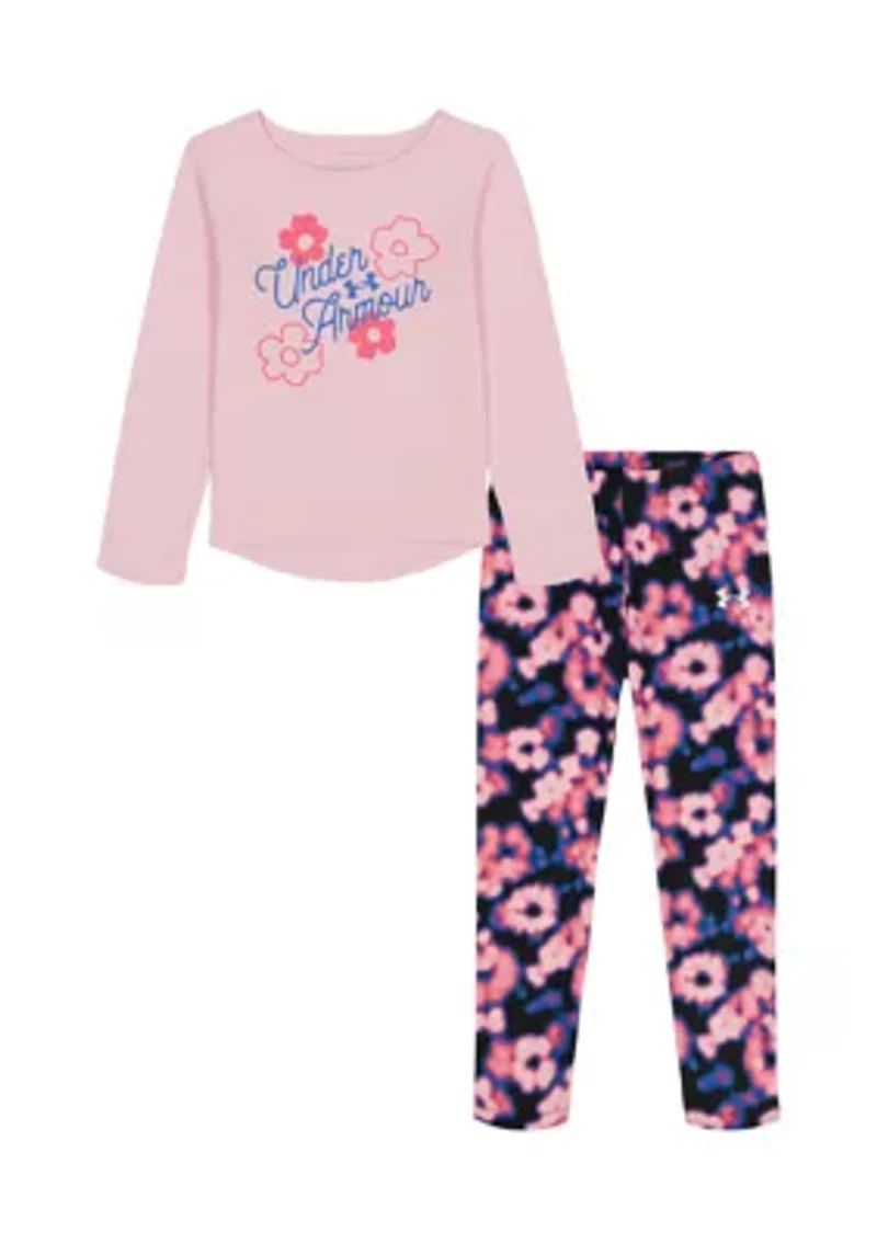 Toddler Girls Printed Long Sleeve and Legging Set