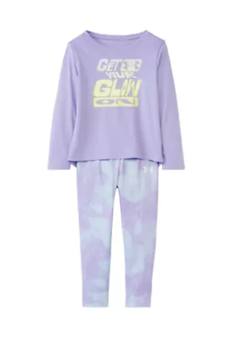 Baby Girls Graphic T-Shirt and Printed Legging Set