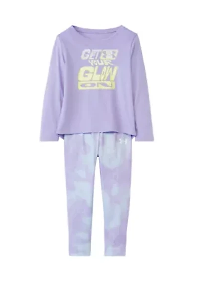 Baby Girls Graphic T-Shirt and Printed Legging Set