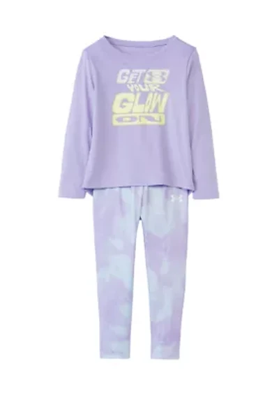 Toddler Girls Graphic T-Shirt and Printed Legging Set