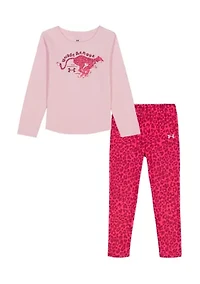 Toddlers Girls Long Sleeve Printed Leggings Set