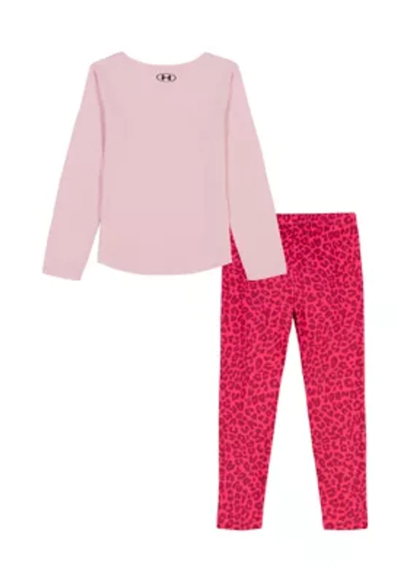 Toddlers Girls Long Sleeve Printed Leggings Set