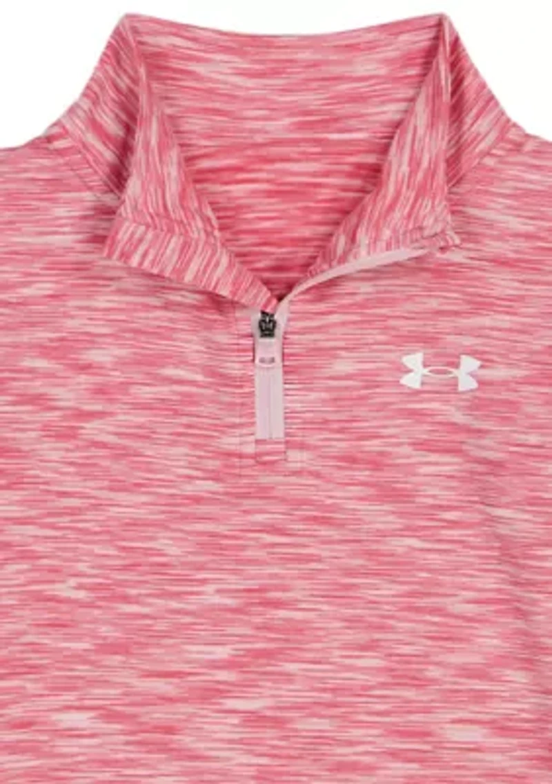 Baby Girls Printed 1/4 Zip Pullover and Leggings Set