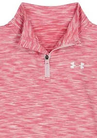 Baby Girls Printed 1/4 Zip Pullover and Leggings Set