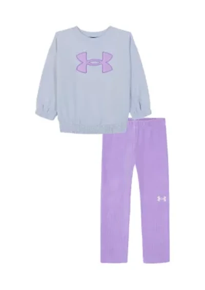 Toddler Girls Ribbed Velour Set