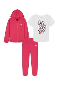 Baby Girls  3-Piece Microfleece Set