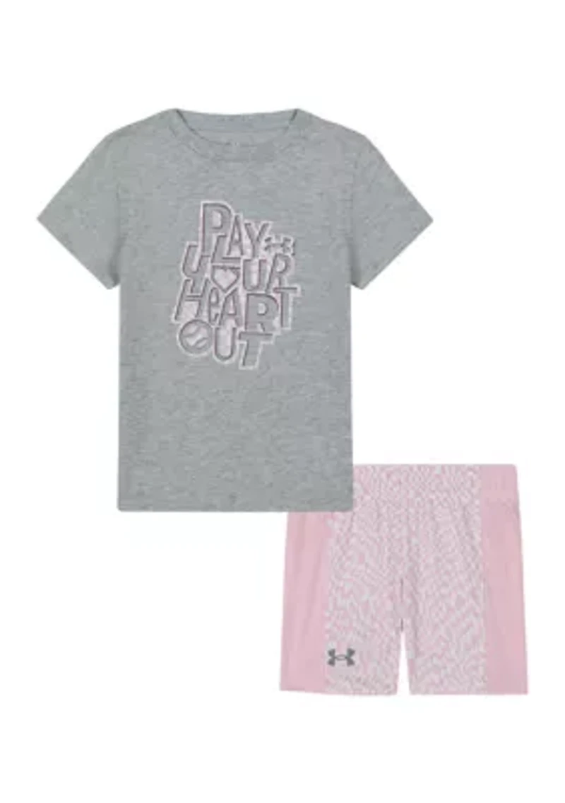 Toddler Girls Play Your Heart Out Graphic Set