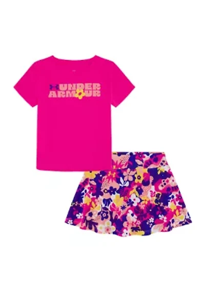 Baby Girls Graphic T-Shirt and Skort Set