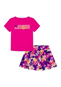 Toddler Girls Graphic T-Shirt and Skort Set