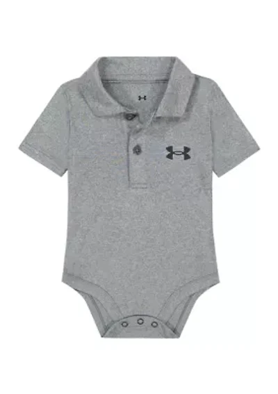 Baby Boys Solid Polo Bodysuit