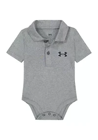 Baby Boys Solid Polo Bodysuit