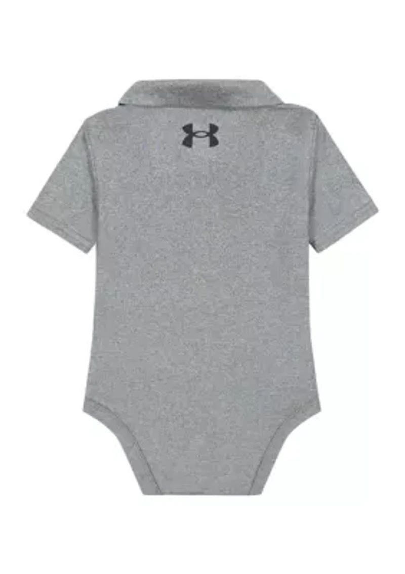 Baby Boys Solid Polo Bodysuit