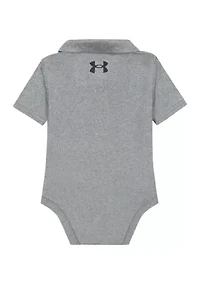 Baby Boys Solid Polo Bodysuit