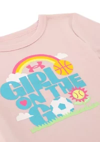 Toddler Girls T-Shirt and Mesh Shorts Set