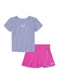 Toddler Girls Shirt Wrap Skort Set