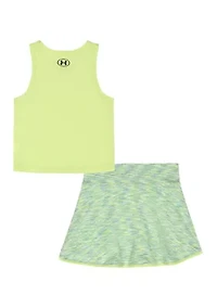 Toddler Girls Tank Wrap Skort Set