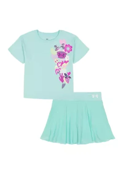 Toddler Girls Stretch Mesh Skort Set