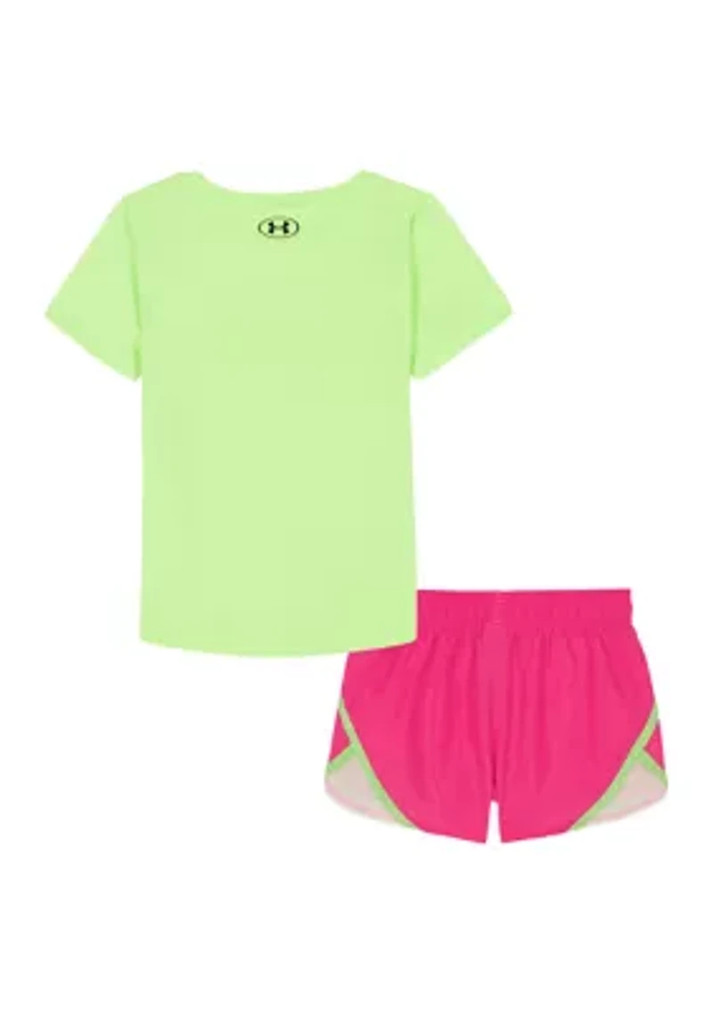 Baby Girls Bodysuit T-Shirt and Shorts Set